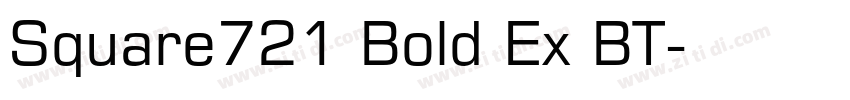 Square721 Bold Ex BT字体转换